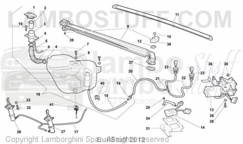 2008 Lamborghini MURCIELAGO LP 640 ROADSTER ENGLAND WINDSHIELD WIPER (955.02.00)